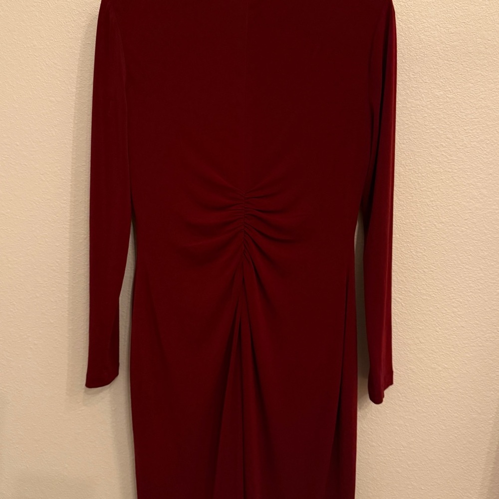 Kay Unger burgundy, Long Sleeve Dress - Picture 3 of 3